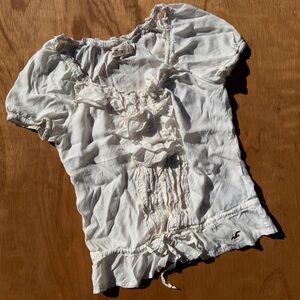 Vintage Hollister White Ruffled Top